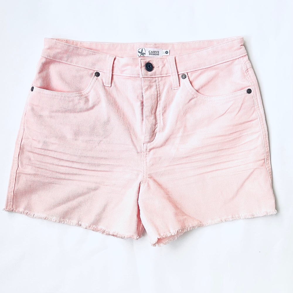 Carve Designs Women's Corduroy Cut Off Shorts 4" pink Size 6, 8